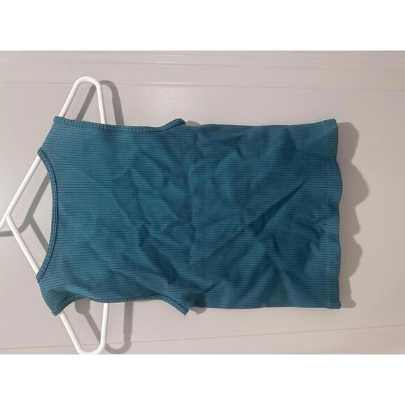 BoomBoom Jeans Women's Ribbed Tank Top Size S Teal Blue - Picture 3 of 5